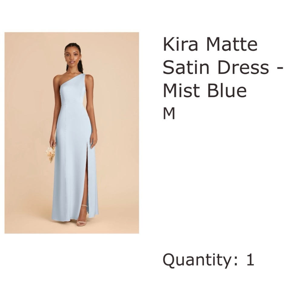 Birdy Grey One-Shoulder Dress in Light Blue
